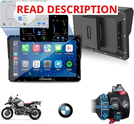 CARPURIDE W702BS PRO - GPS  tanche moto BMW CarPlay/Android 7 in, TPMS