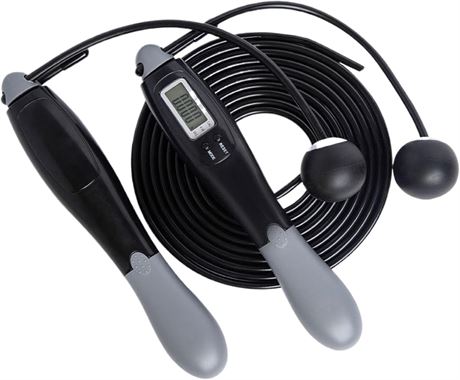 Jump Rope with Counter - LCD Display, Adjustable Skipping Rope for Fitness