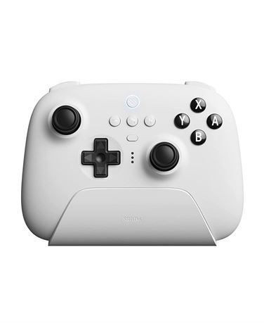 Manette 8Bitdo Ultimate Bluetooth avec station recharge - Blanc