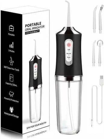 Cordless Water Flosser - Black