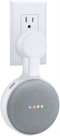 Outlet Wall Mount Holder for Google Home Mini (1st Gen), Accessory (White)