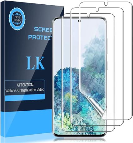 LK 3-Pack Screen Protector for Galaxy S20/S20 5G 6.2in - Full Coverage TPU