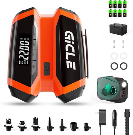 Pompe SUP électrique GICLE 22PSI batterie amovible buses gonflables incluses