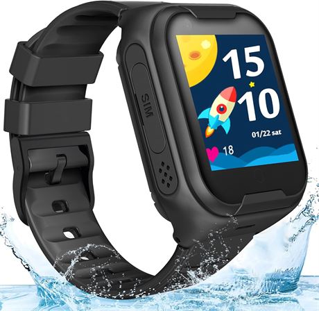 4G Kids GPS Smart Watch - Waterproof, Real-time Tracking, SOS, Camera