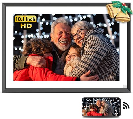 NexFoto 10.1" WiFi Digital Photo Frame, 32GB, IPS Touchscreen, App Sharing