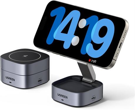 UGREEN MagFlow 15W Wireless Charging Station 2in1 for MagSafe iPhone AirPods
