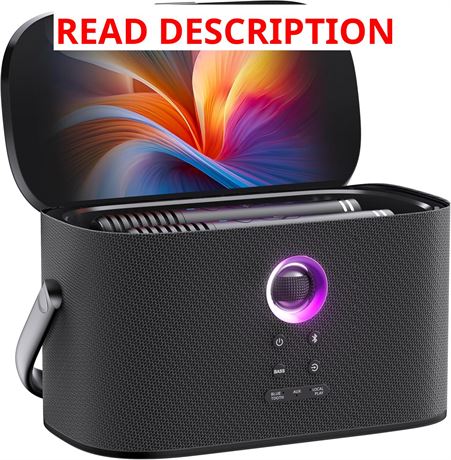 Karaoke Machine with Screen Lyrics WiFi 2 Mics 140W Speaker Home Party