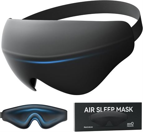 Air-Layer 3D Sleep Mask Ultra-Light 100% Blackout Adjustable Eye Mask