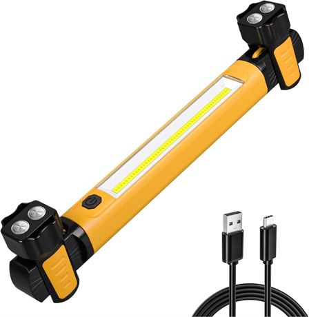 Ropelux 2500LM Work Light, 5200mAh Rechargeable LED Under-Hood with Hooks