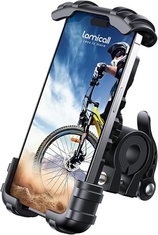 Lamicall Bike Phone Holder Mount, Compatible with iPhone 15 Pro Max, Galaxy S24