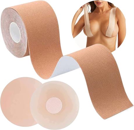 FLANCCI Boobytape for Breast Lift – Plus Size, Nipple Covers