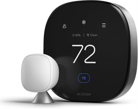 ecobee Smart Thermostat Premium with Siri, Alexa, Air Quality Monitor
