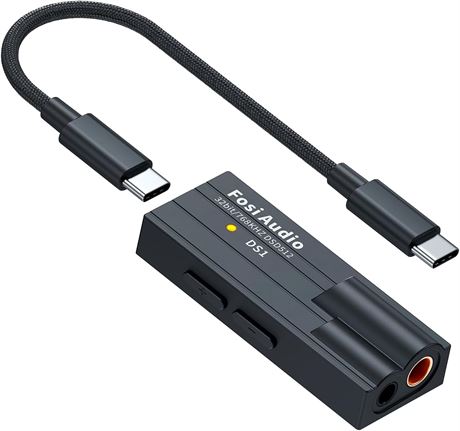 Fosi Audio DS1 USB-C DAC Headphone Amp 32bit/768kHz 4.4mm & 3.5mm Output