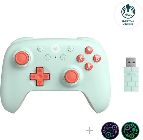 8Bitdo Ultimate 2C Wireless Controller PC Android Hall Joysticks Triggers Mint