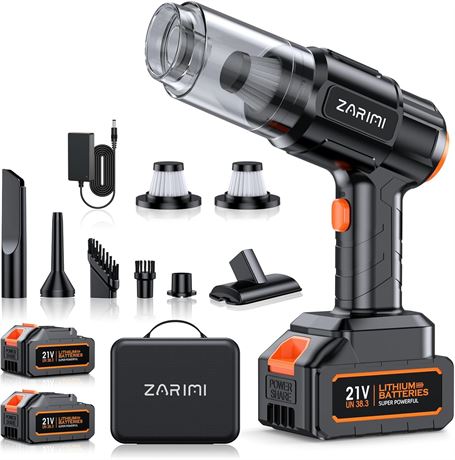 Cordless Car Vacuum 50000Pa High Power Dust Buster with 2 Batteries
