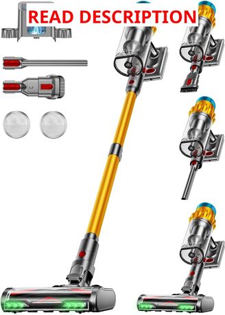 Cordless Vacuum Cleaner 650W 55KPa 70Min, Self-Standing, Anti-Tangle Brush