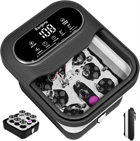 Bain de pieds avec massage rotatif et bulles, 24 balles Shiatsu motoris es