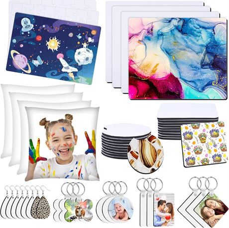 50 PCS Sublimation Blanks Set, Modacraft Kit