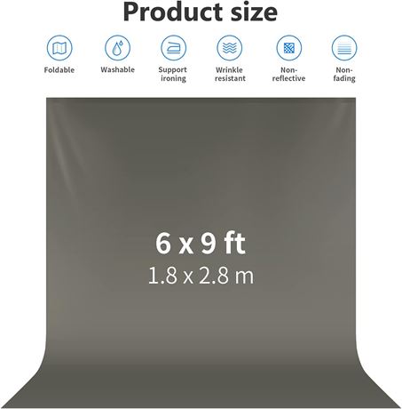 Neewer 6x9ft Grey Photo Studio Backdrop