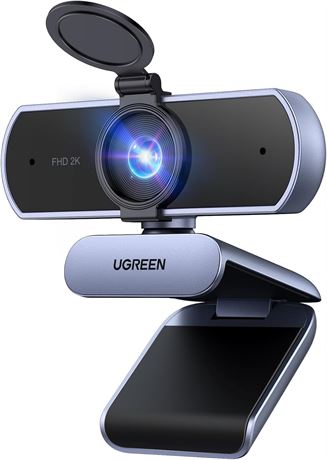 Webcam UGREEN 2K Ultra HD PC avec micro cache confidentialité