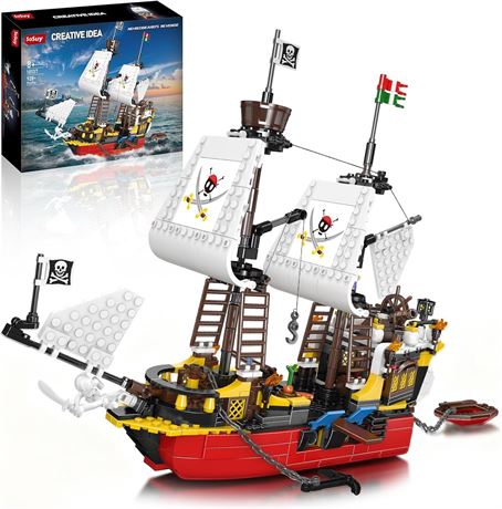 Sosuy Pirate Ship Building Set Redbeard’s Revenge STEM Model 928 PCS