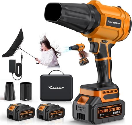 YUQUESEN 980,000 RPM Cordless Leaf Blower with Batteries & Charger