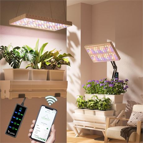 LetPot 60W Grow Lights for Indoor Plants, Full Spectrum, 8-Level