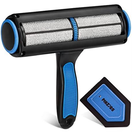 Rouleau anti-poils animaux PinzPro réutilisable + brosse