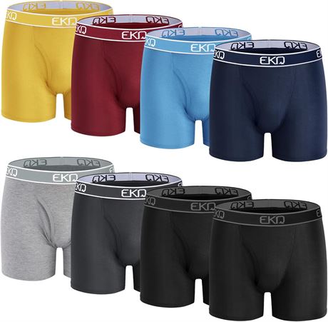 Boxers EKQ homme lot 6 bambou doux extensibles confortables sous-vêtements