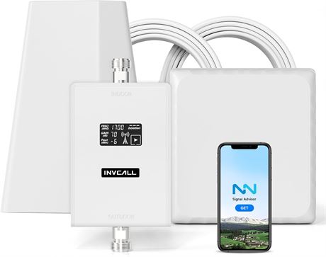 Cell Phone Signal Booster 3G/4G/LTE/5G 4500 sq ft Bell Rogers Telus 70dB ISED
