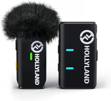 Hollyland Lark M1 Wireless Lavalier Mic (1TX+1RX) for Camera iPhone Android 200m