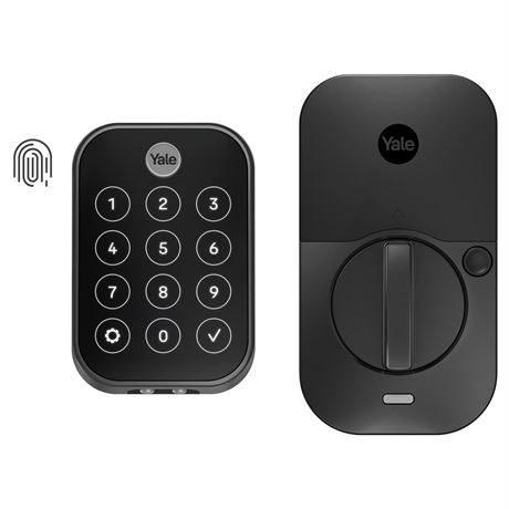 Yale Assure Lock 2 Black Suede Bluetooth Fingerprint Keypad Deadbolt