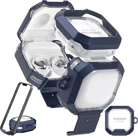 RFUNGUANGO Samsung Galaxy Buds FE Case with Cleaning Kit, Wireless Charging