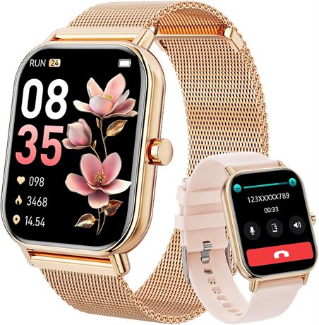 Smart Watch for Women Men Fitness Tracker 1.85" 110+ Sport Modes Android iOS