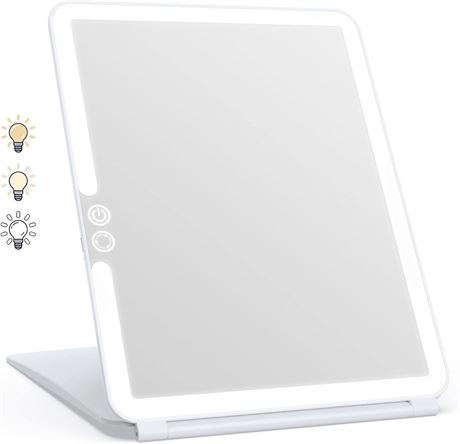 WEILY Travel LED Makeup Mirror – 72 Lights, Rechargeable