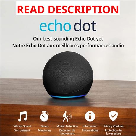 Amazon Echo Dot Latest Gen Charcoal Smart Alexa Speaker Room Audio