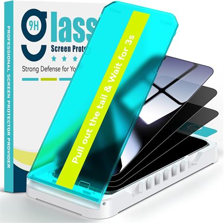 Mothca 3-Pack Privacy Screen Protector for iPhone 17 Pro Max/16 Pro Max, 9H