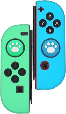 2 x Swi-itch Covers for Ni-Tendo OLED Controllers (Soft Film, 2 Sleeves)