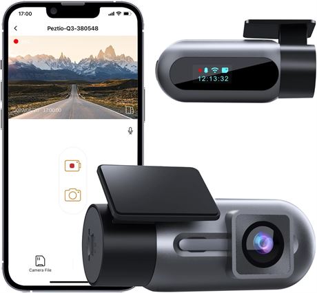 Dash Cam WiFi FHD 1080P Night Vision Parking WDR Loop G-Sensor App 128GB