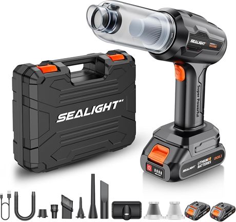 Aspirateur Main SEALIGHT 21000pa Wireless Vacuum Auto Gris