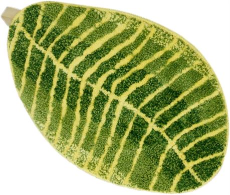 Tropical Leaf Area Rug Mat Water-Absorbent Non-Slip Doormat 23.6x15.7in
