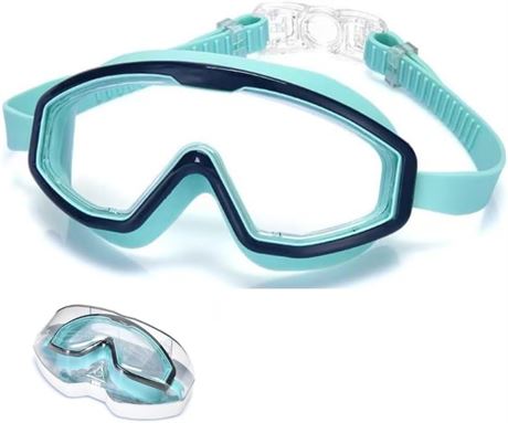 Kids Swim Goggles for 4-15, Anti-Fog UV, Pool Glasses for Boys & Girls