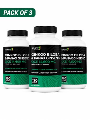 RENEW ACTIVES High-Potency Ginkgo Biloba 120MG