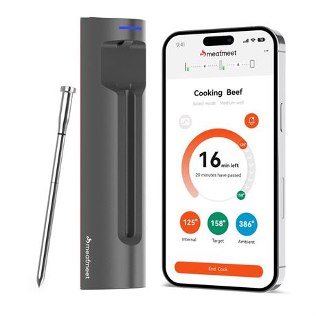S Pro Wireless Meat Thermometer Bluetooth 6 Sensors Smart App Waterproof IP69