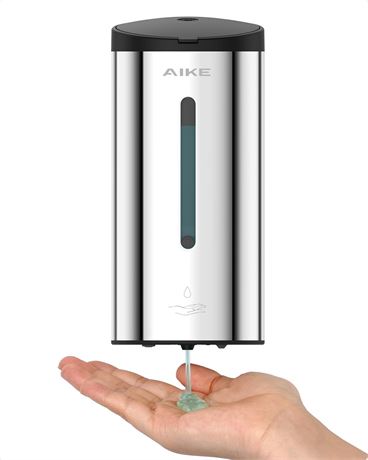 AIKE Automatic Wall Mount Liquid Soap Dispenser, Stainless Steel AK1205