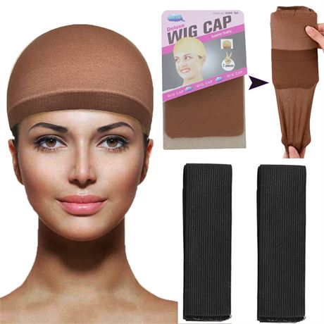 Elastic Bands for Wig, Adjustable Lace Melting Band, 2 Pack
