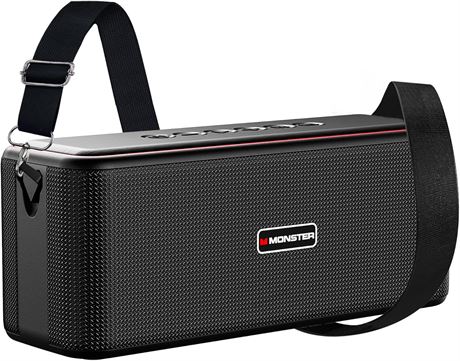 Monster Shock Pro Haut-parleur Bluetooth avec baldric, 80 W, basses, TWS