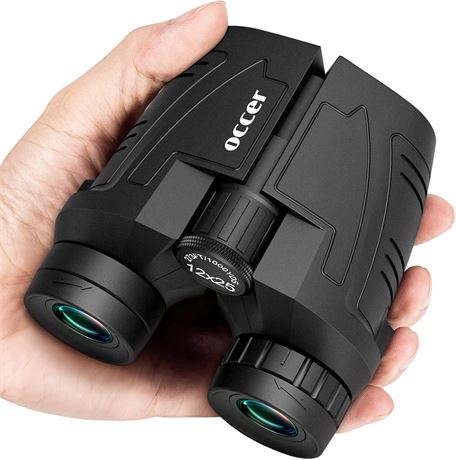 Occer 12x25 Compact Binoculars for Adults and Kids, Lightweight, Easy Focus