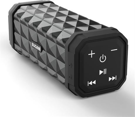 BUGANI M99 Bluetooth Speaker, IPX5, 24H Playtime, 100ft Range, Built-in Mic
