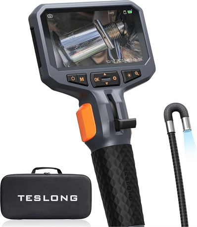 Teslong Two-Way Articulating Borescope with Light, Flexible Endoscope 5ft